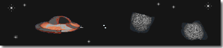 Screenshot vom Programm: Asteroiden Screensaver